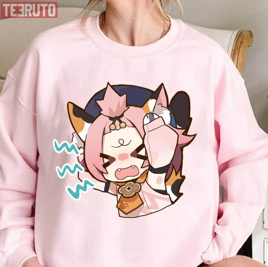 Chibi Diona Scaring Genshin Impact Unisex T-Shirt