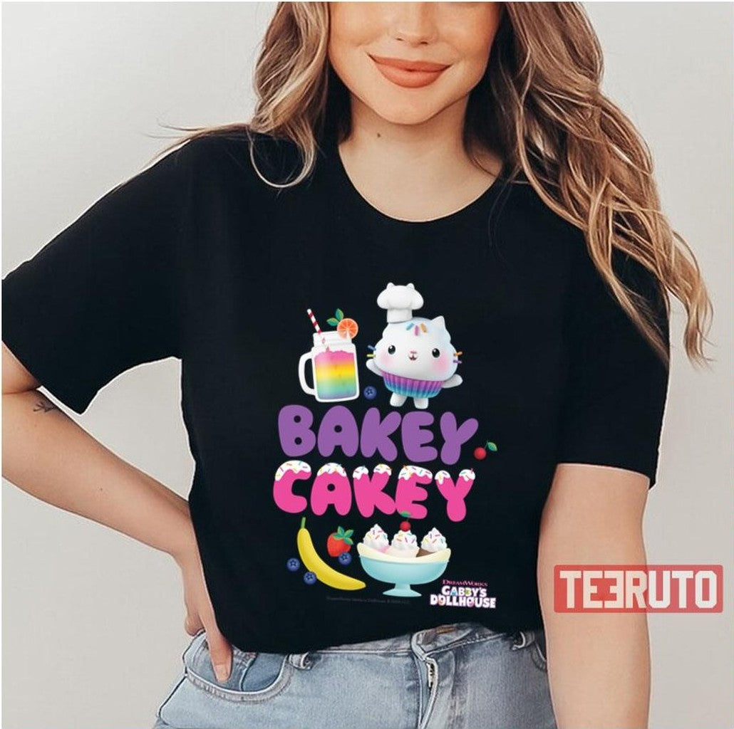 Cakey Cat Bakey Cakey Gabby's Dollhouse Unisex T-Shirt