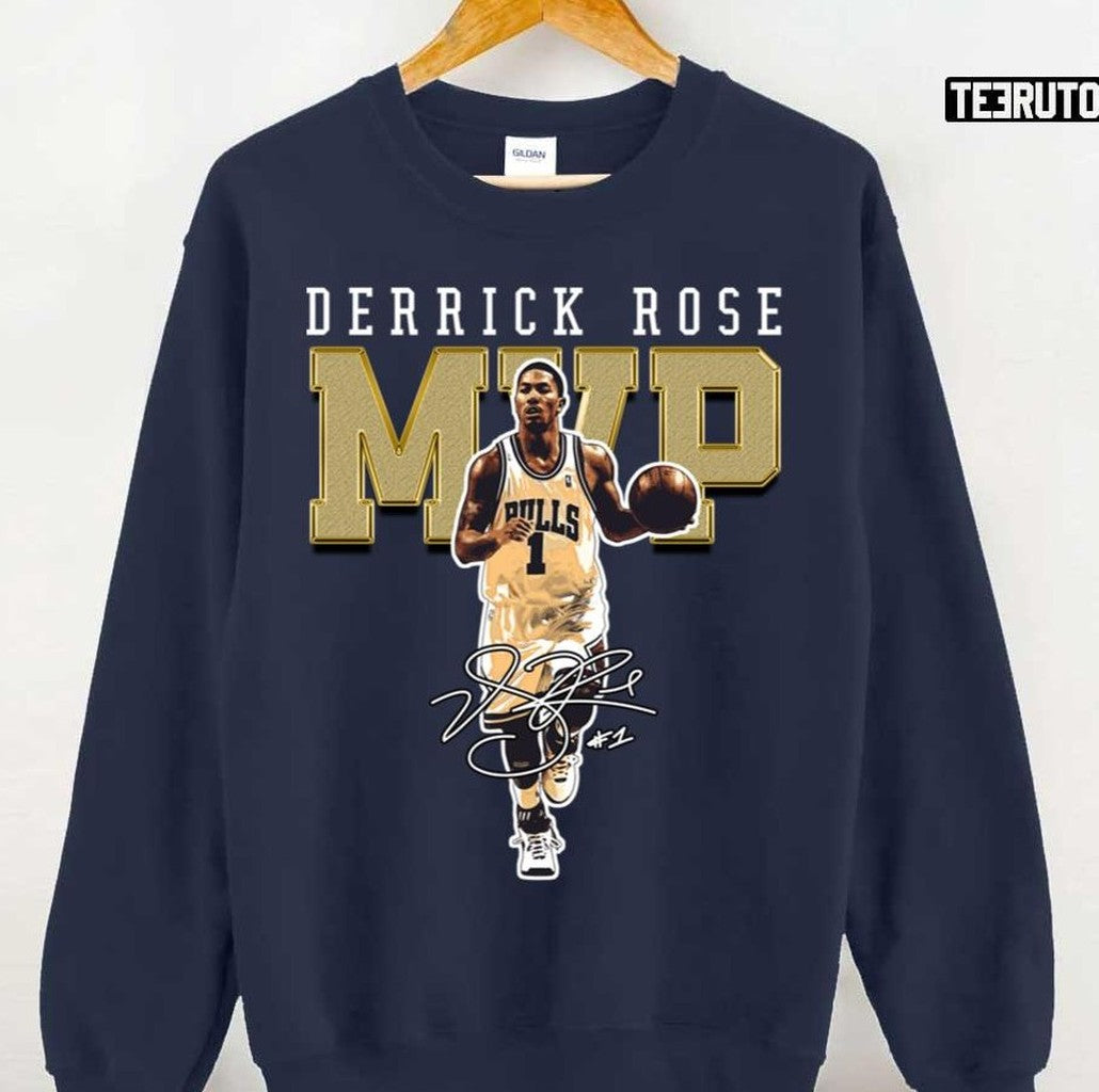 Chicago Basketball Derrick Rose Mvp Signature Vintage Unisex Sweatshirt