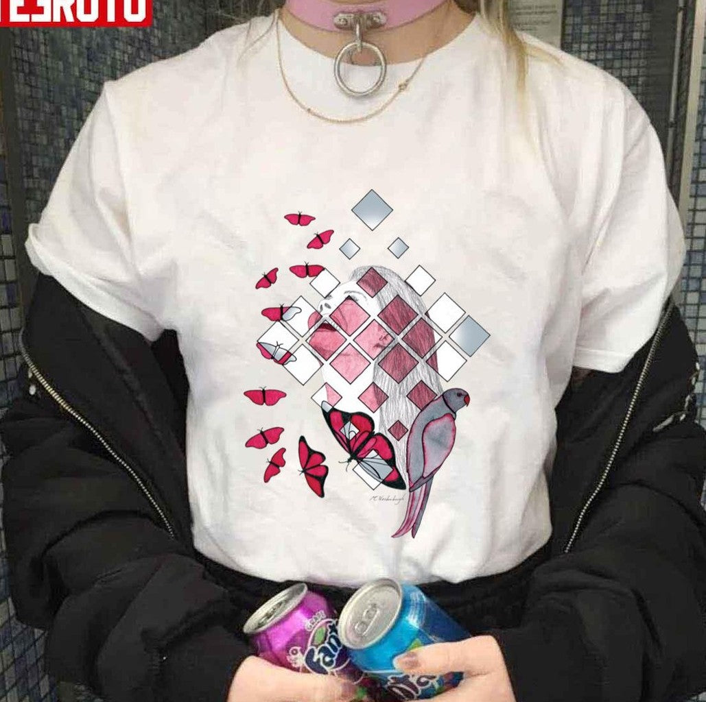Butterflies Magenta Unisex T-Shirt