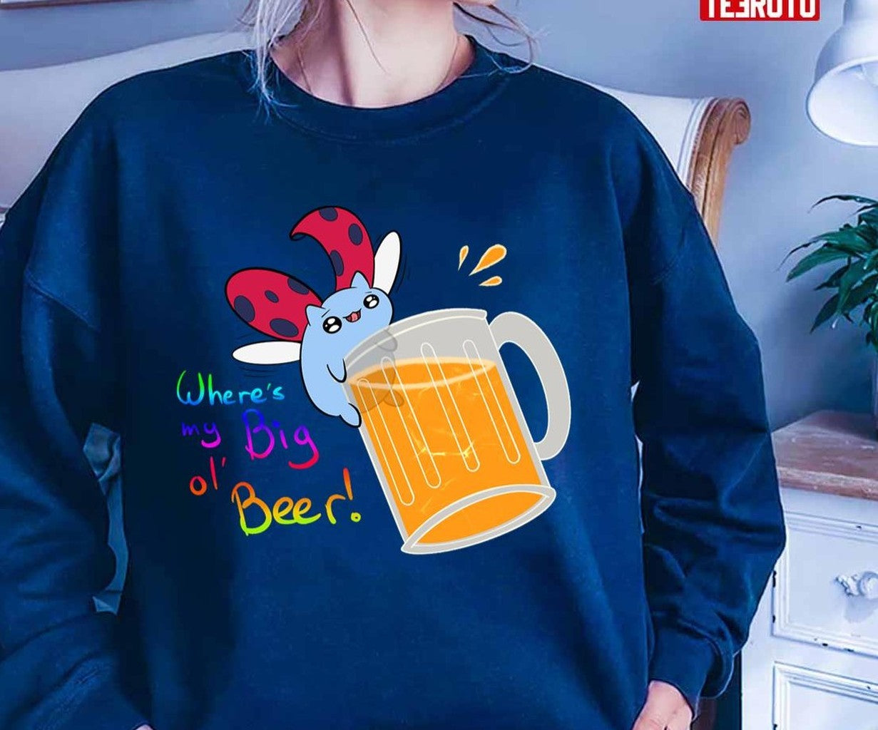 Cat Bug Big Ol Beer Bravest Warriors Unisex T-Shirt