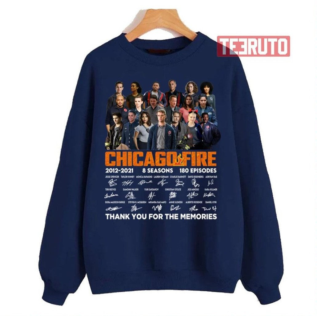 Chicago Fire Tv Series 2021 2021 8 Seasons 180 Episodes Signatures Unisex Sweatshirt