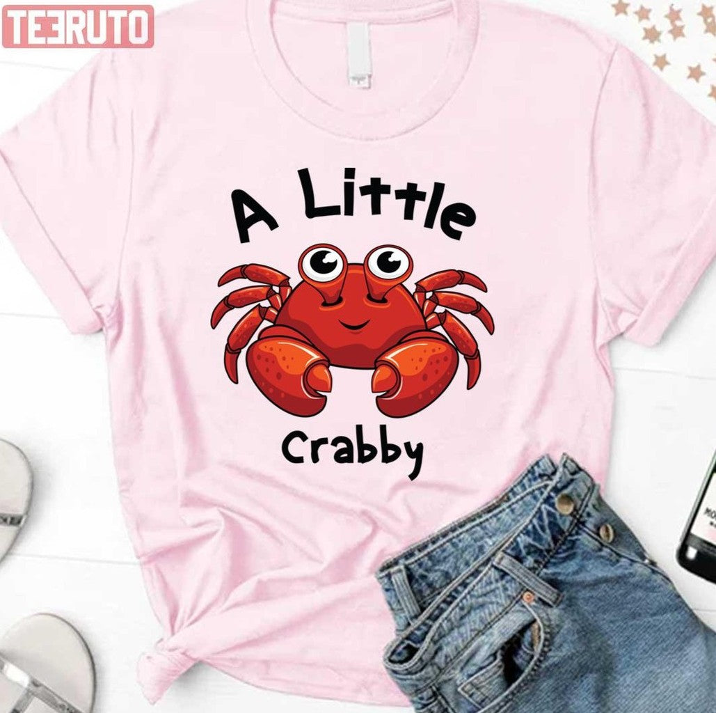 A Little Crabby Baby Cute Summer Baby Beach Bab Unisex Sweatshirt