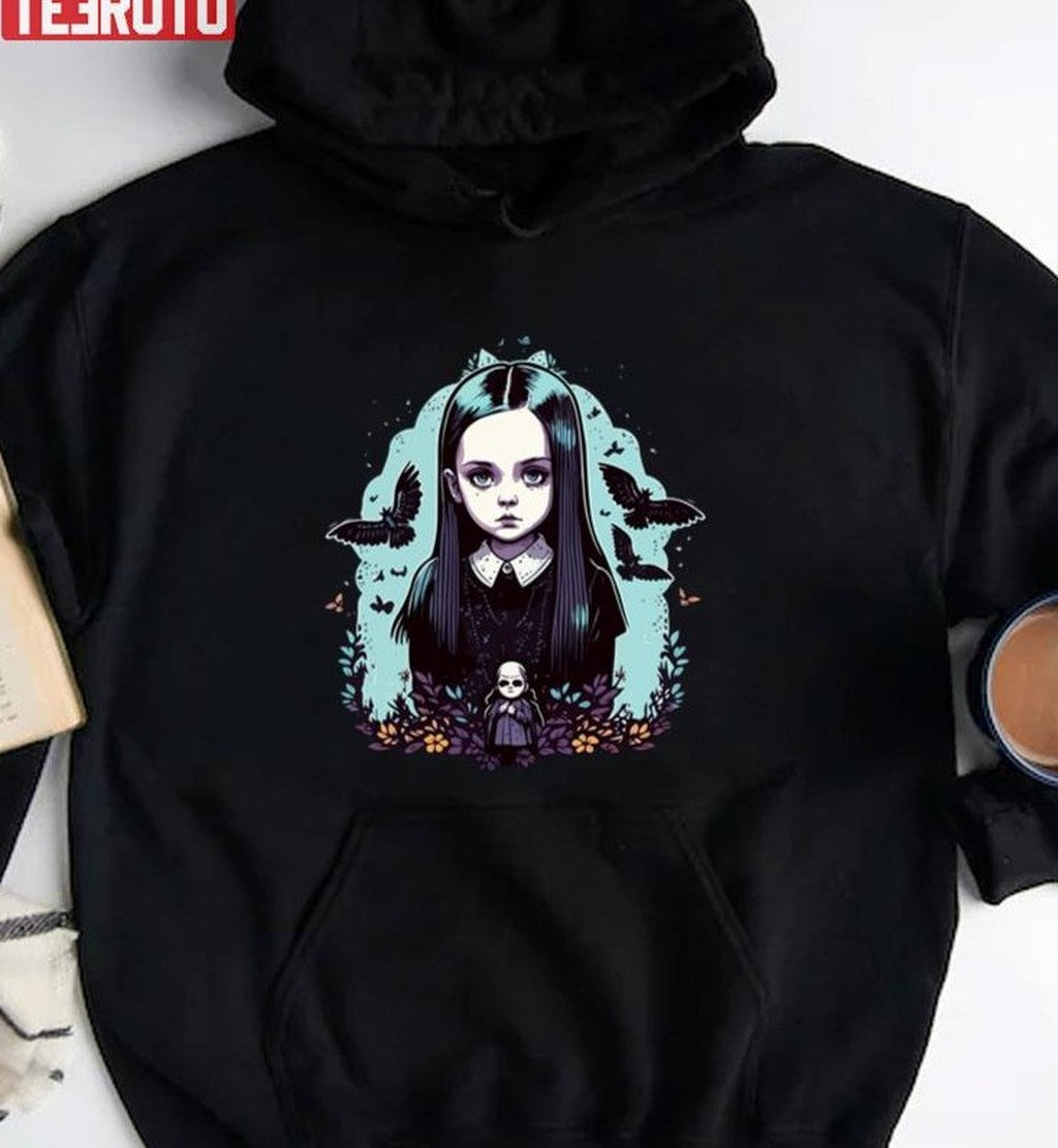 A Mysterious Girl Wednesday Vector Art Unisex T-Shirt