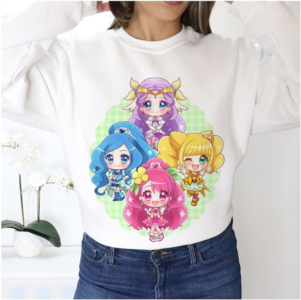 Chibi Characters Hugtto Precure Unisex Sweatshirt
