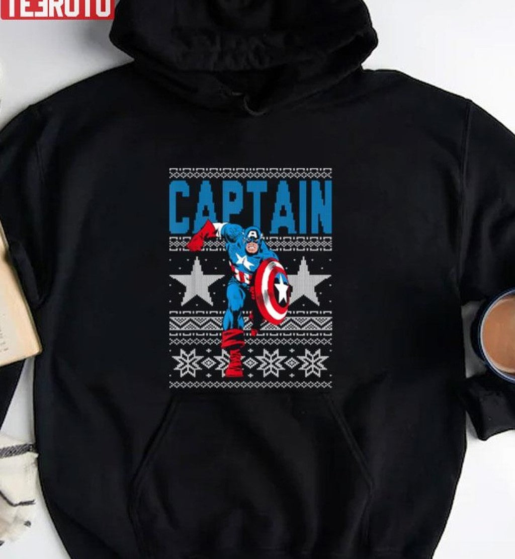Captain American Stars Ugly Christmas Unisex Sweatshirt