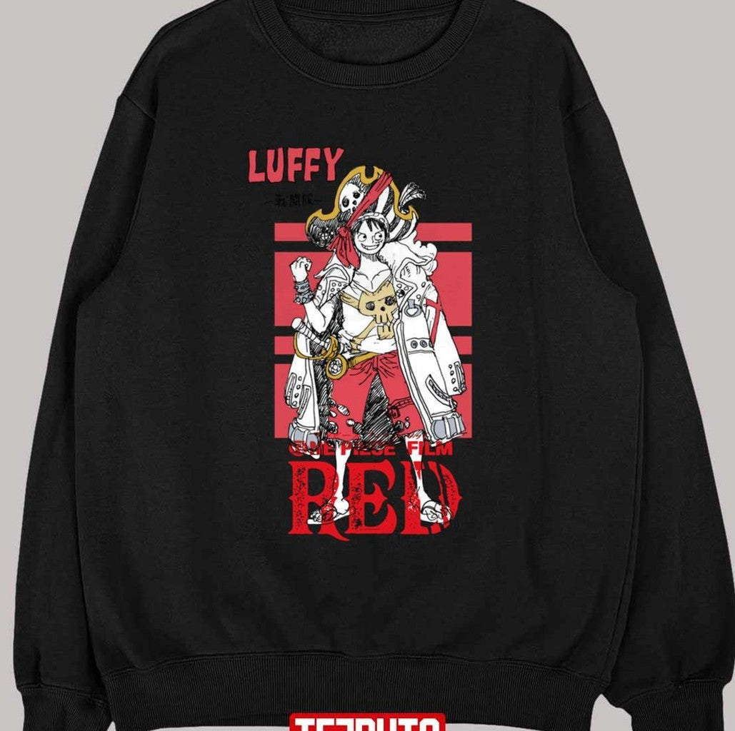Character Luffy One Piece Red Film New Movie Unisex T-shirt