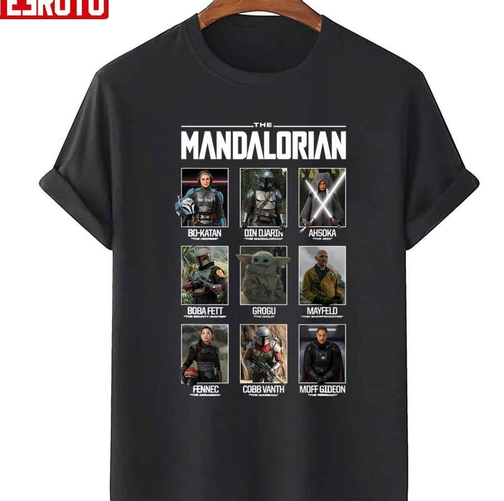 Character The Mandalorian Grid Star Wars Unisex T-Shirt