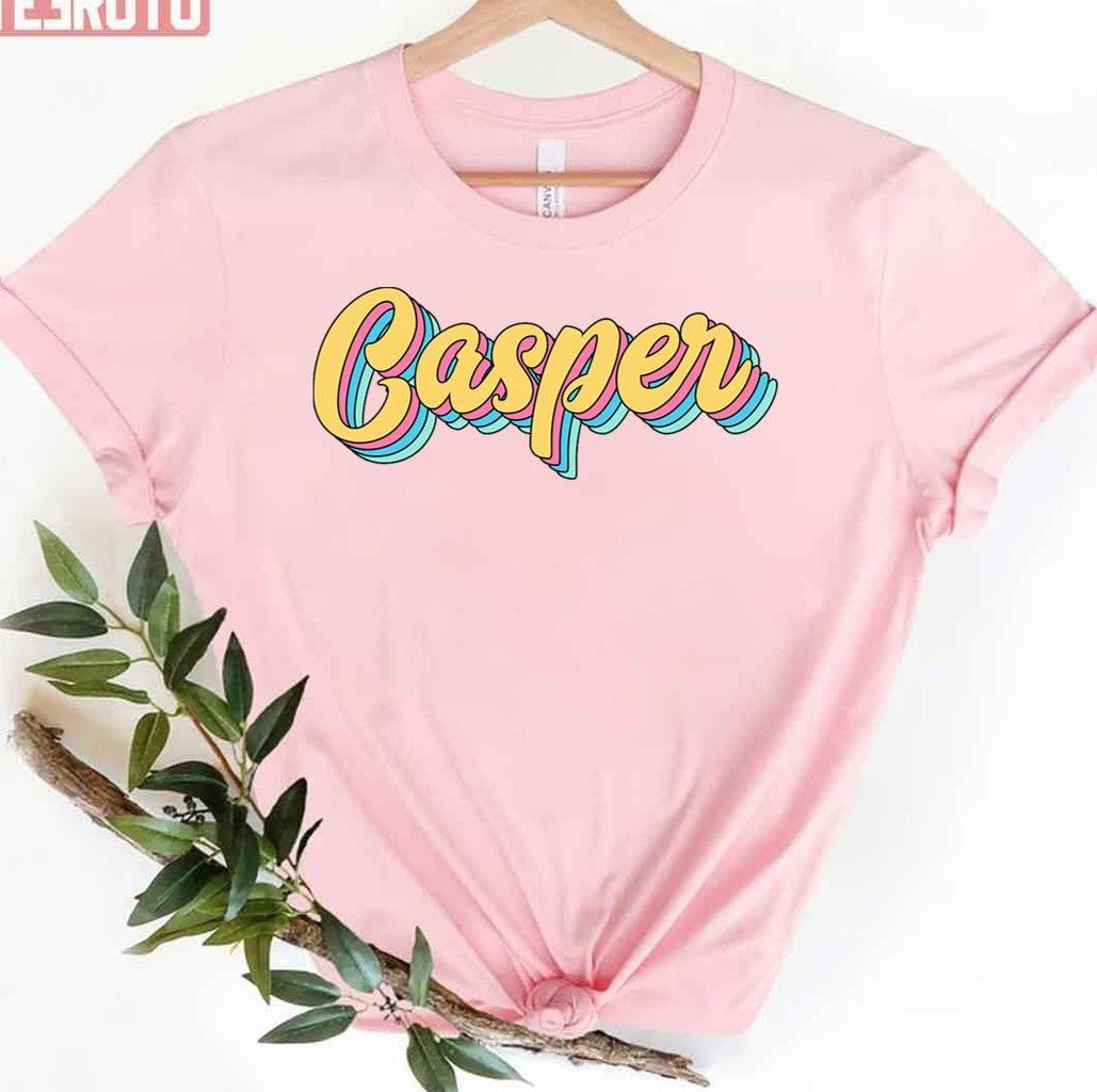 Casper Retro Yellow Script Unisex T-Shirt