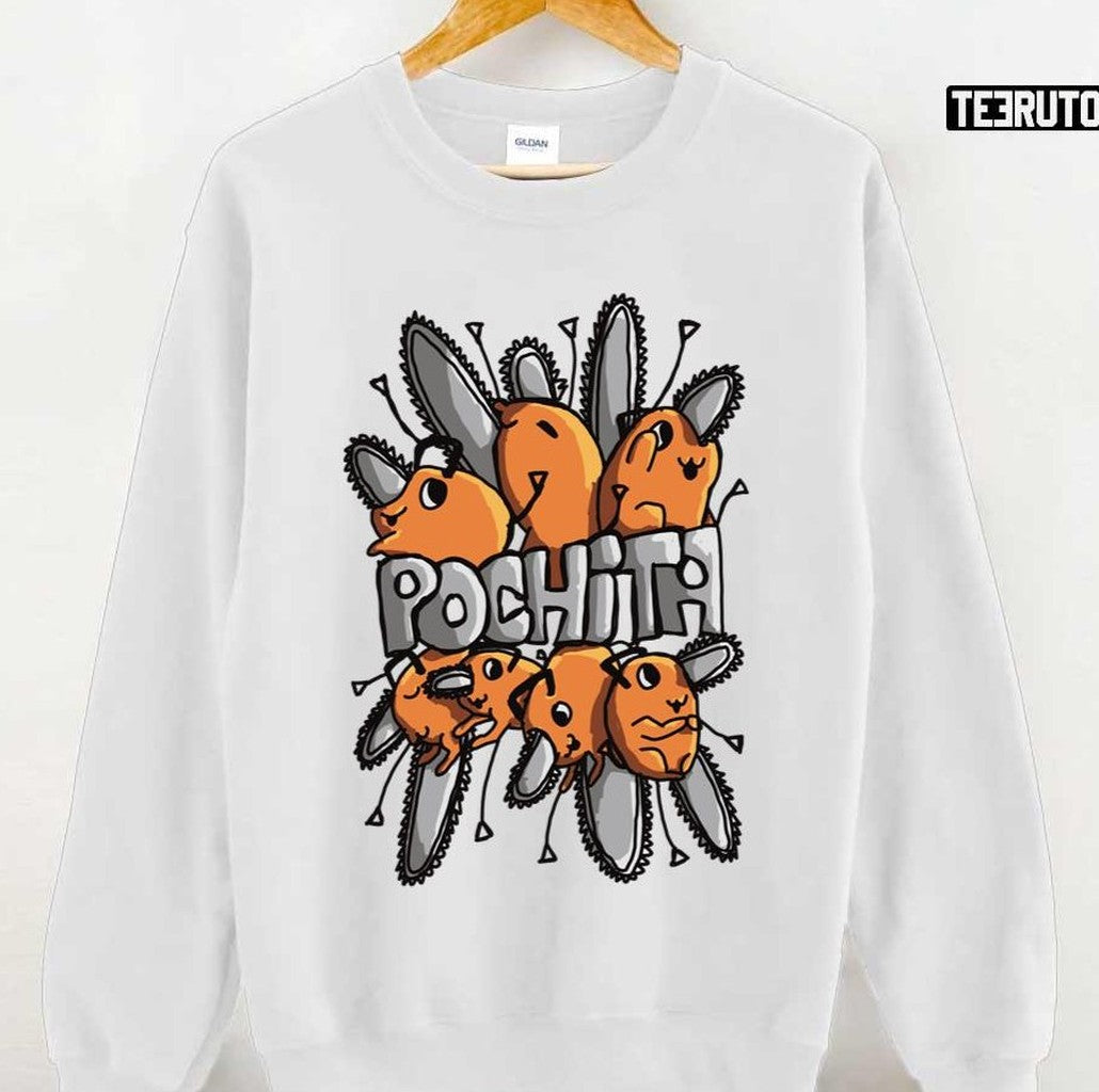 Chainsaw Man Pochita Cute Colored Doodle Art Unisex T-Shirt
