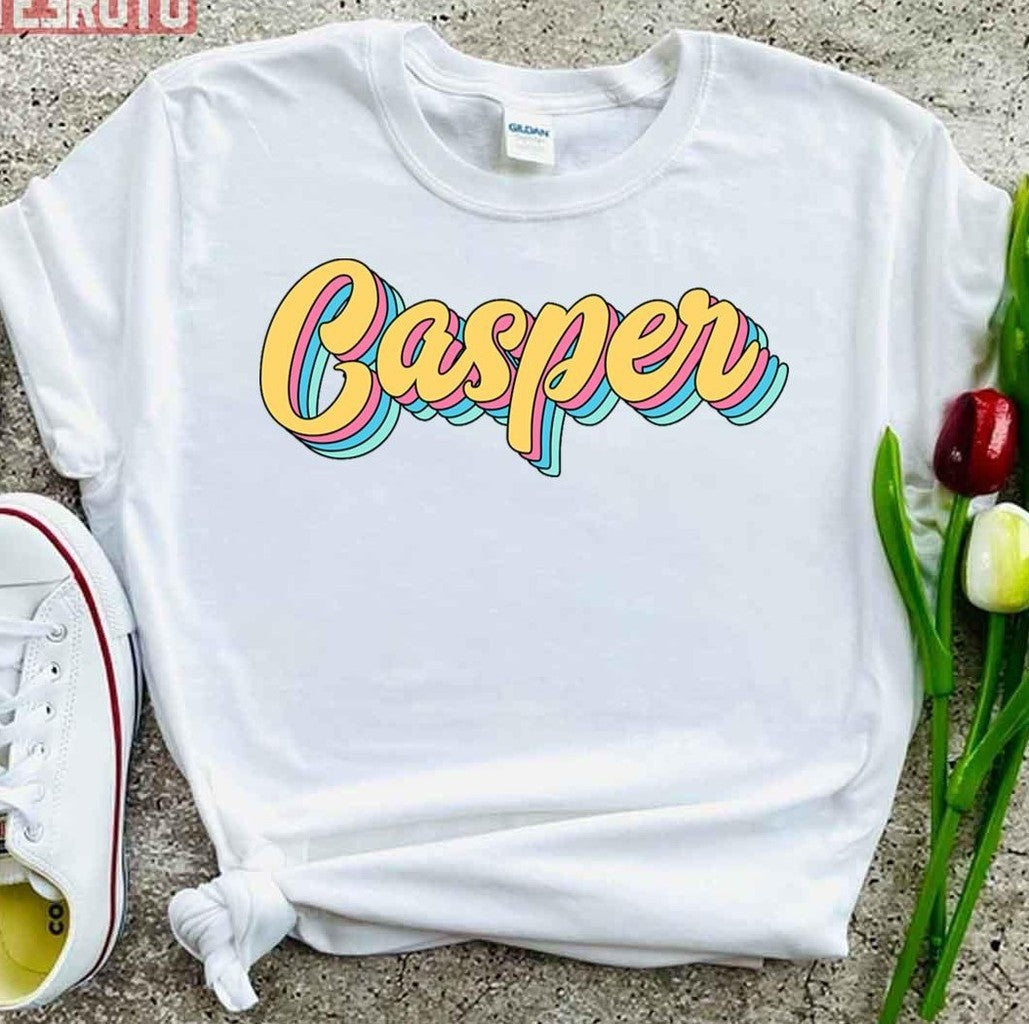 Casper Retro Yellow Script Unisex T-Shirt