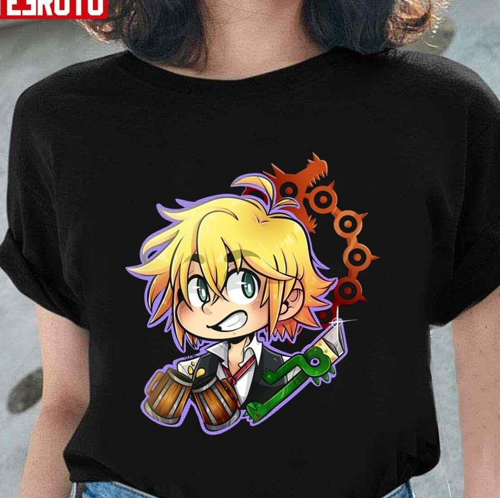 Chibi Loving Beer Seven Deadly Sins Meliodas Chiffon Top Unisex Sweatshirt