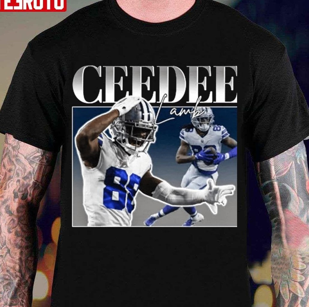 Ceedee Lamb Retro Portrait Dallas Football Unisex T-Shirt