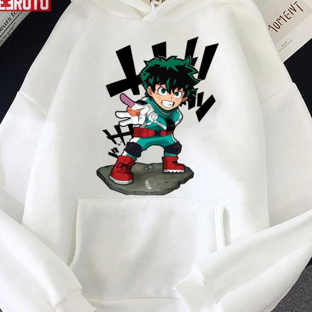 Chibi Art Izuku Midoriya In My Hero Academia Unisex Sweatshirt