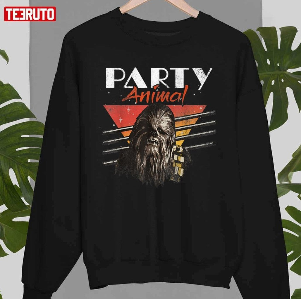 Chewbaca Party Animal Vintage Star Wars Characters Unisex T-Shirt