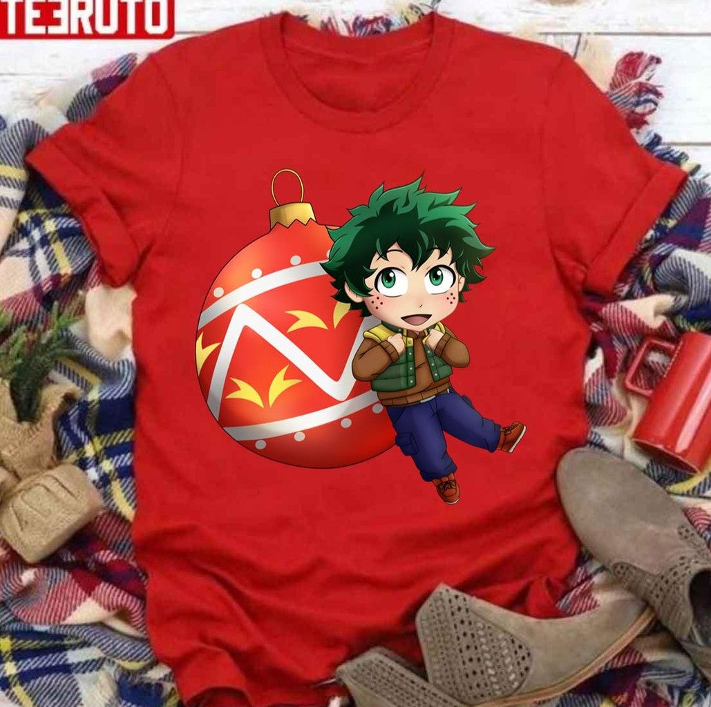 Chibi Christmas Ball And Deku Unisex Sweatshirt