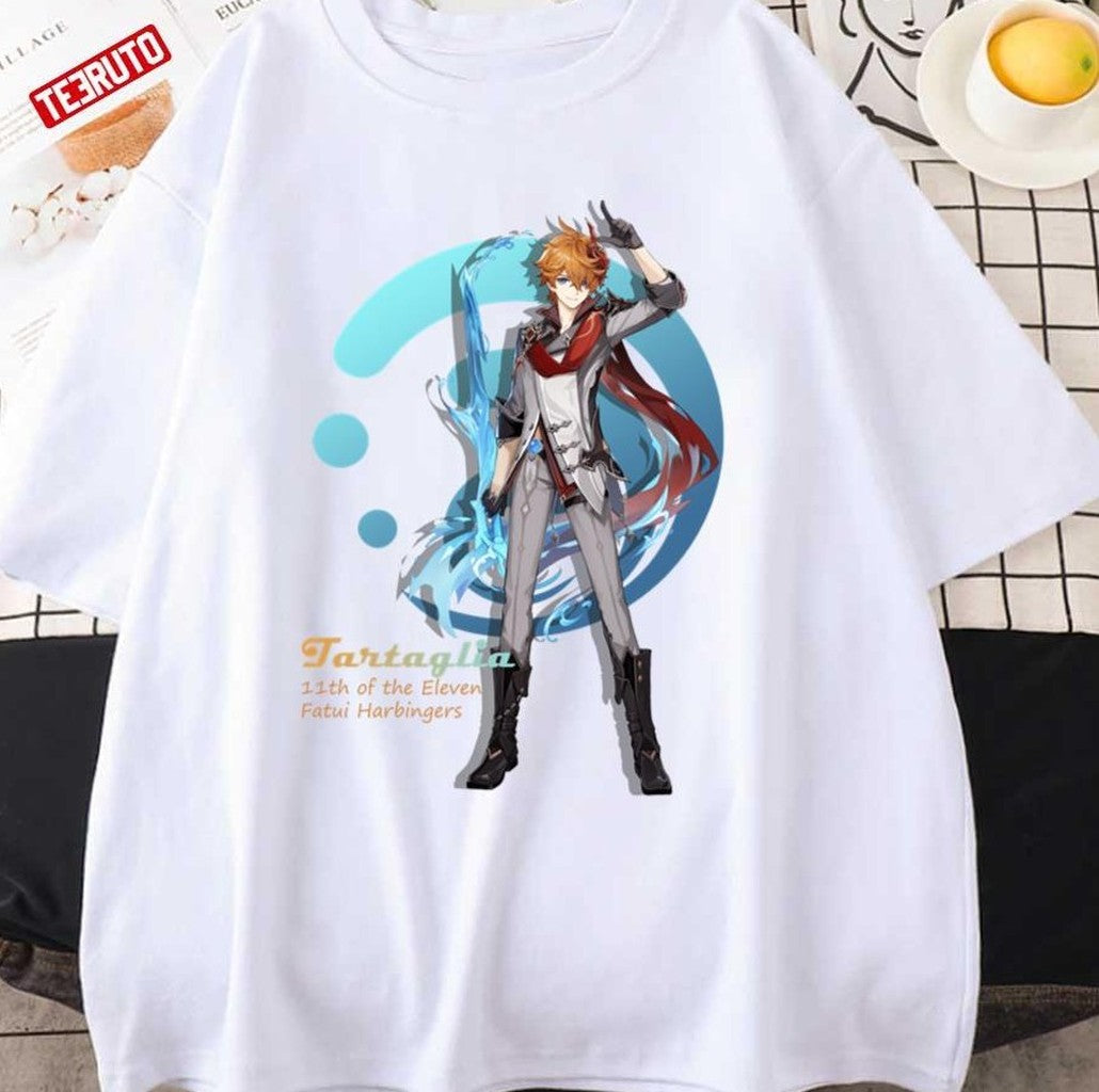 Childe Tartaglia 11th If The Eleven Fatui Harbingers Genshin Impact Unisex T-shirt