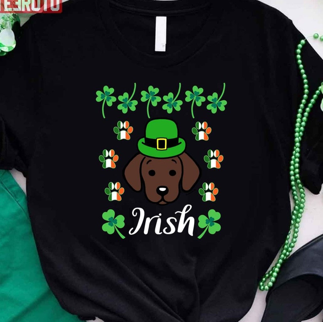 Chocolate Labrador Irish Unisex T-Shirt