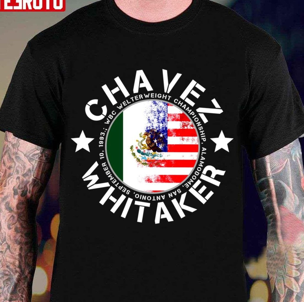 Chavez Vs Whitaker Boxing Match Round Design Unisex Hoodie