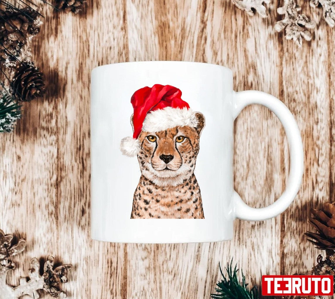 Cheetah In Pink Christmas Unisex Sweatshirt