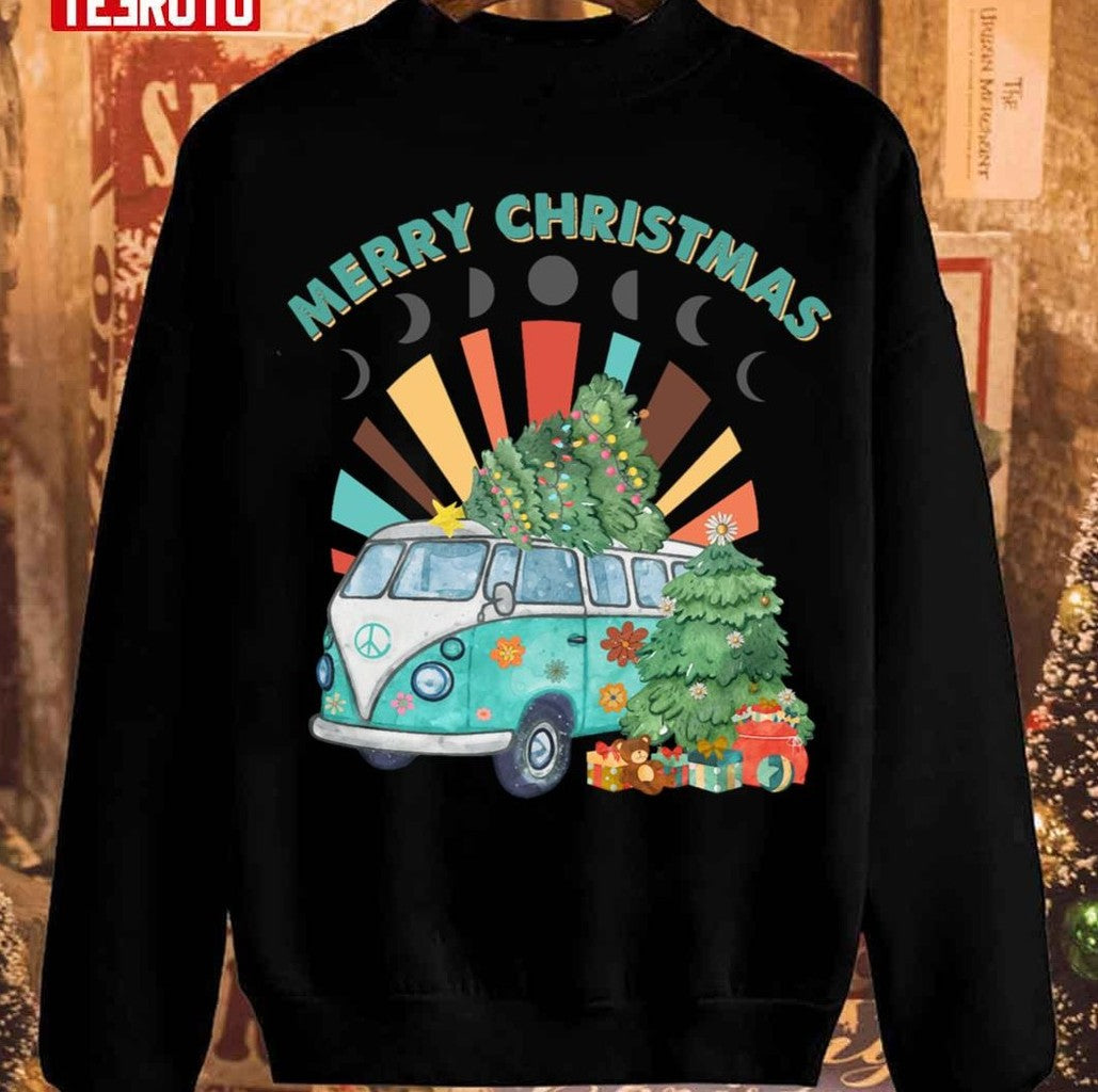Camping Hippie Christmas 2023 Unisex Sweatshirt