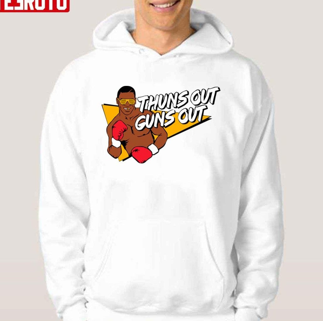 Cartoon Art Mike Tyson Thuns Out Guns Out Unisex T-shirt