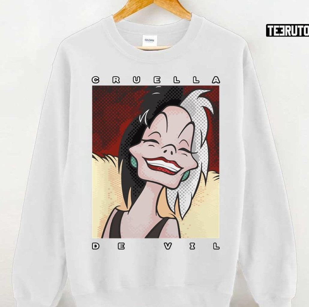 Cartoon Design Cruella 101 Dalmatians Unisex Sweatshirt