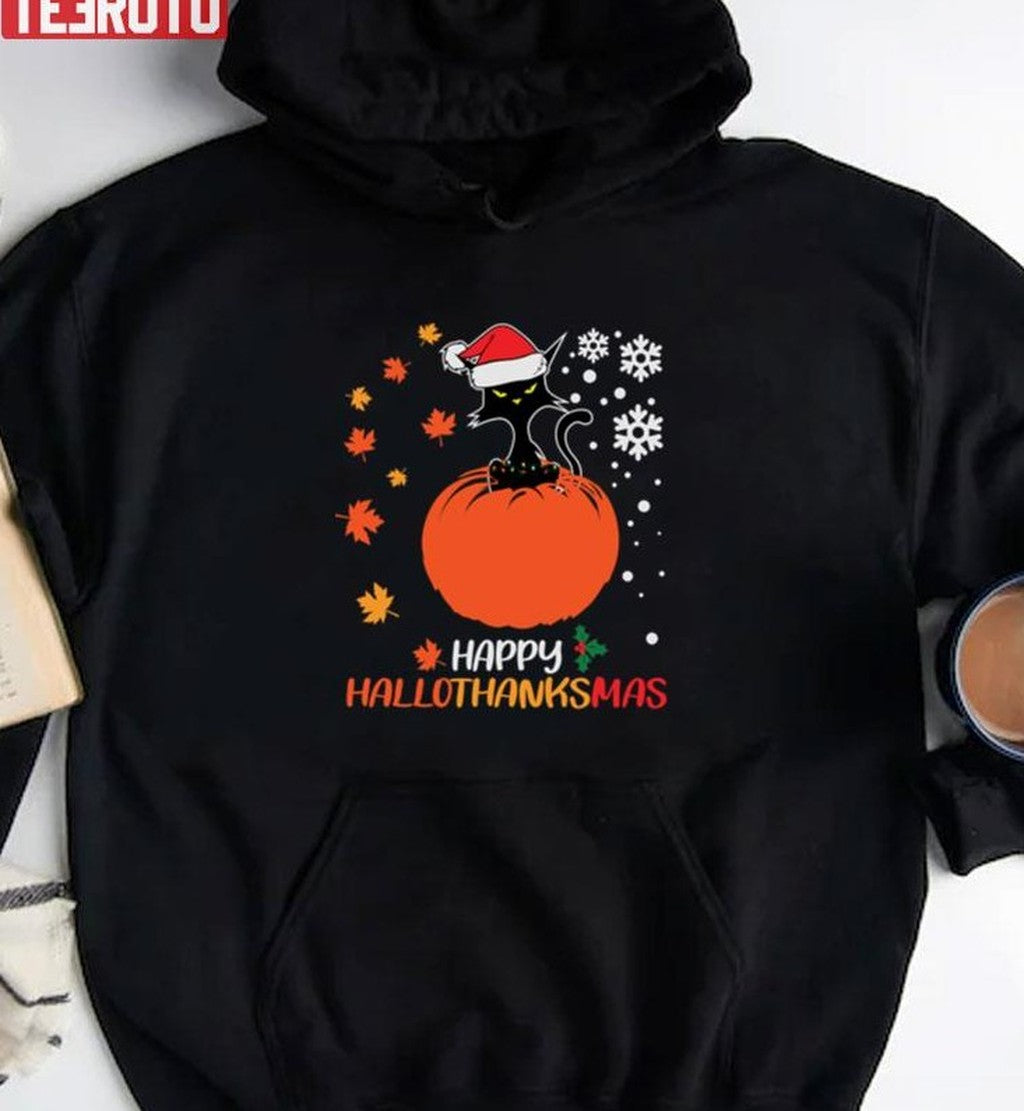 Cat Halloween Thanksgiving Christmas Holidays Unisex Sweatshirt