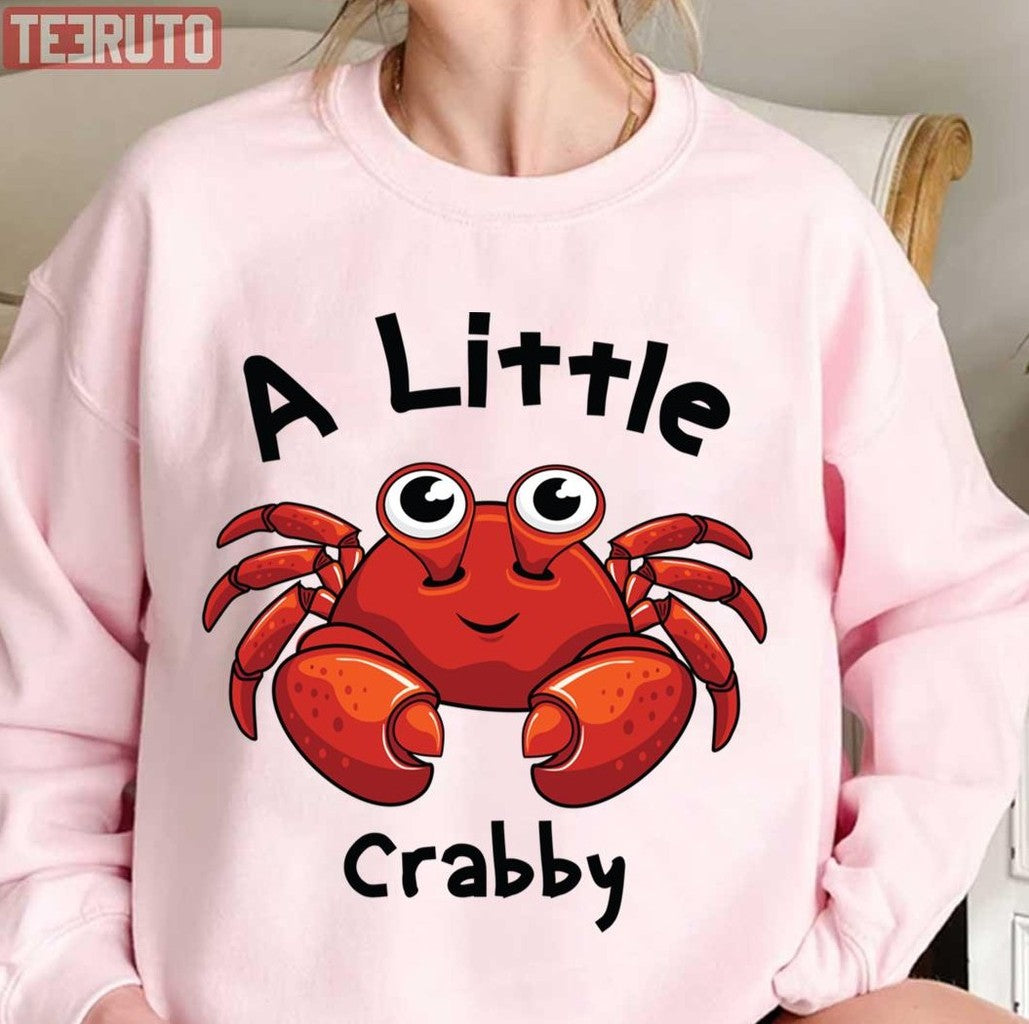 A Little Crabby Baby Cute Summer Baby Beach Bab Unisex Sweatshirt