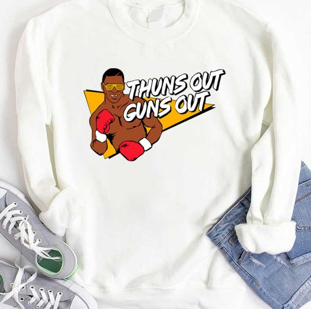 Cartoon Art Mike Tyson Thuns Out Guns Out Unisex T-shirt