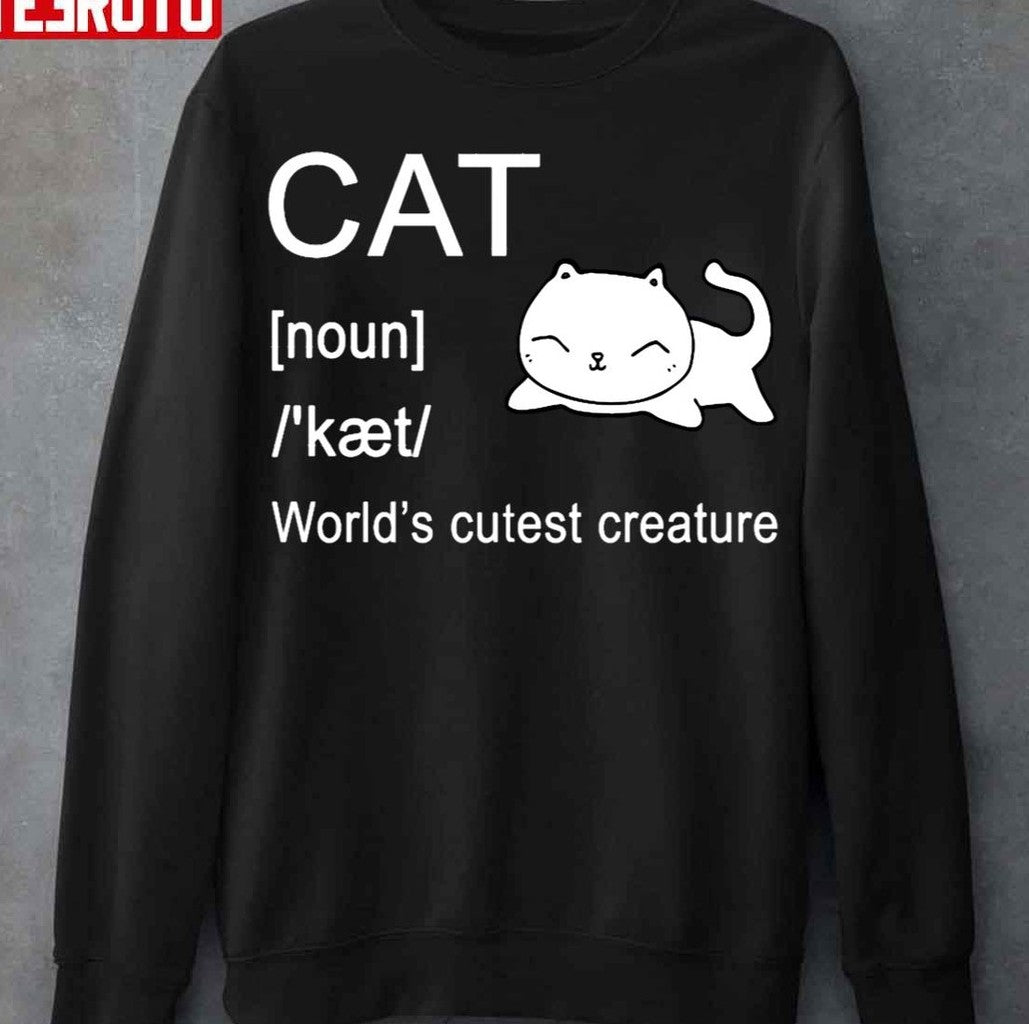 Cat Dictionary Definition Funny For Mom Dad Sister Boyfriend Girlfriend T Shir Unisex T-Shirt