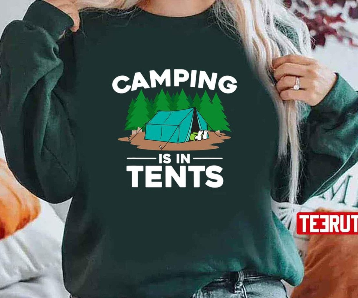 Camping In Wilderness Tent Nature Unisex T-Shirt