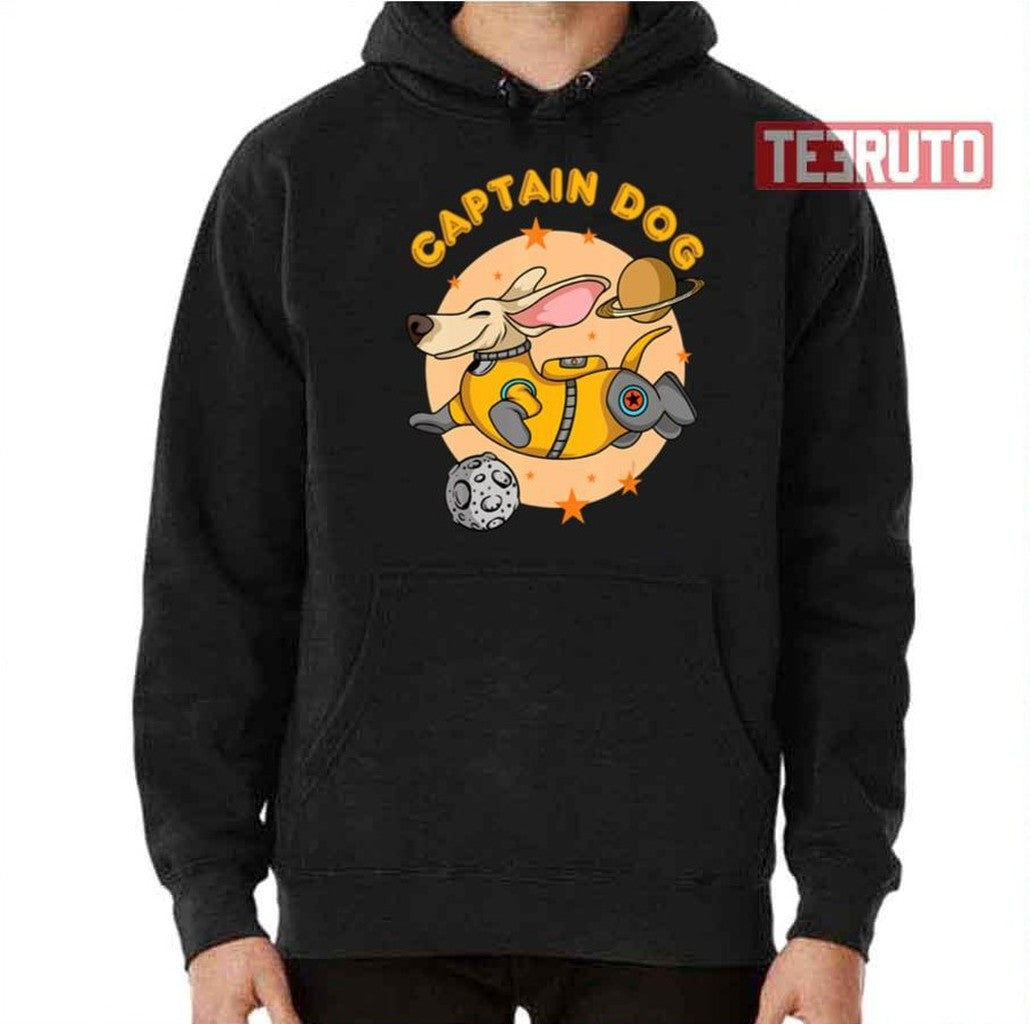 Captain Dog Planets Astronaut Tourist Space Dog Unisex T-Shirt