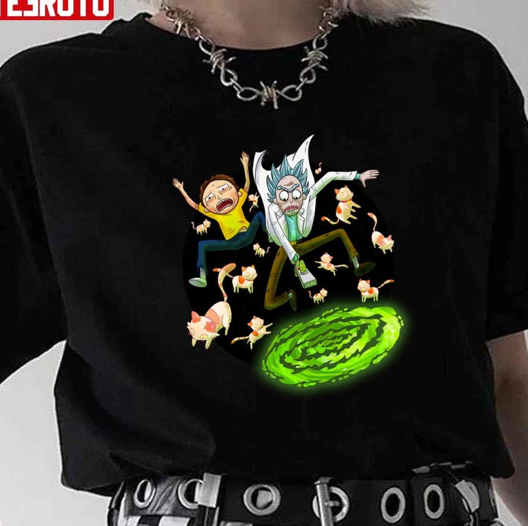 Cartoon Illustration Rick And Morty Unisex T-shirt
