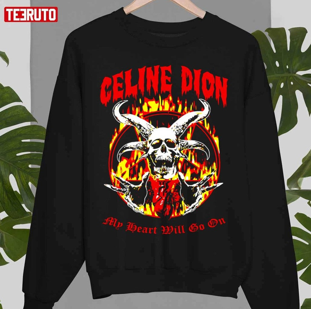 Celine Dion Metal Style My Heart Will Go On Unisex T-Shirt