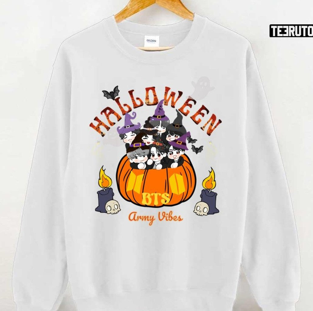 Chibi BTS Halloween Army Vibes Unisex Sweatshirt