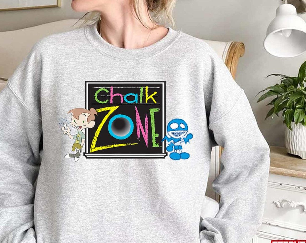 Chalkzone Logo With Rudy And Snap Unisex Sweatshirt