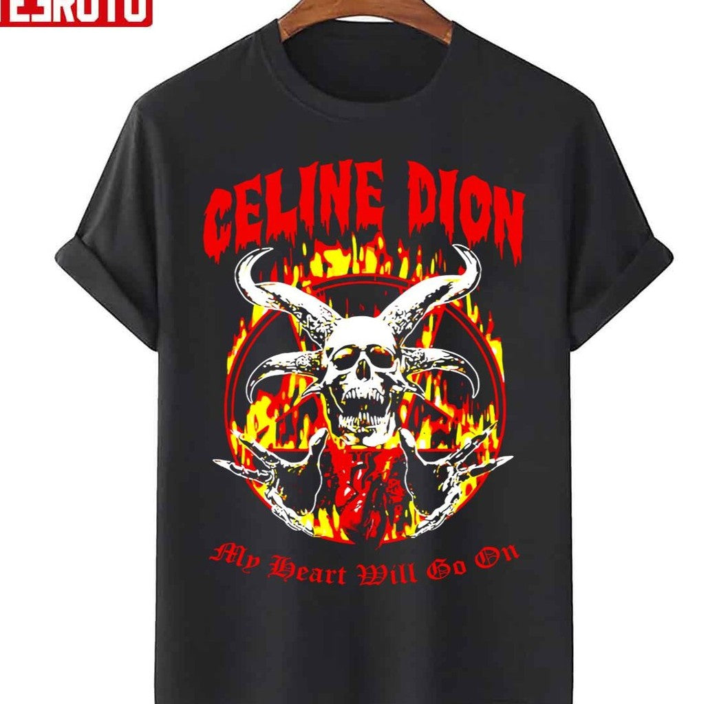Celine Dion Metal Style My Heart Will Go On Unisex T-Shirt