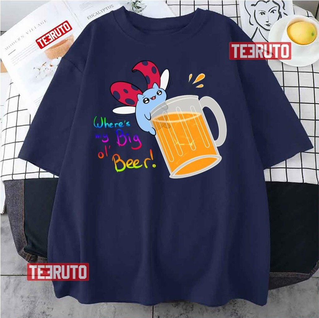 Cat Bug Big Ol Beer Bravest Warriors Unisex T-Shirt