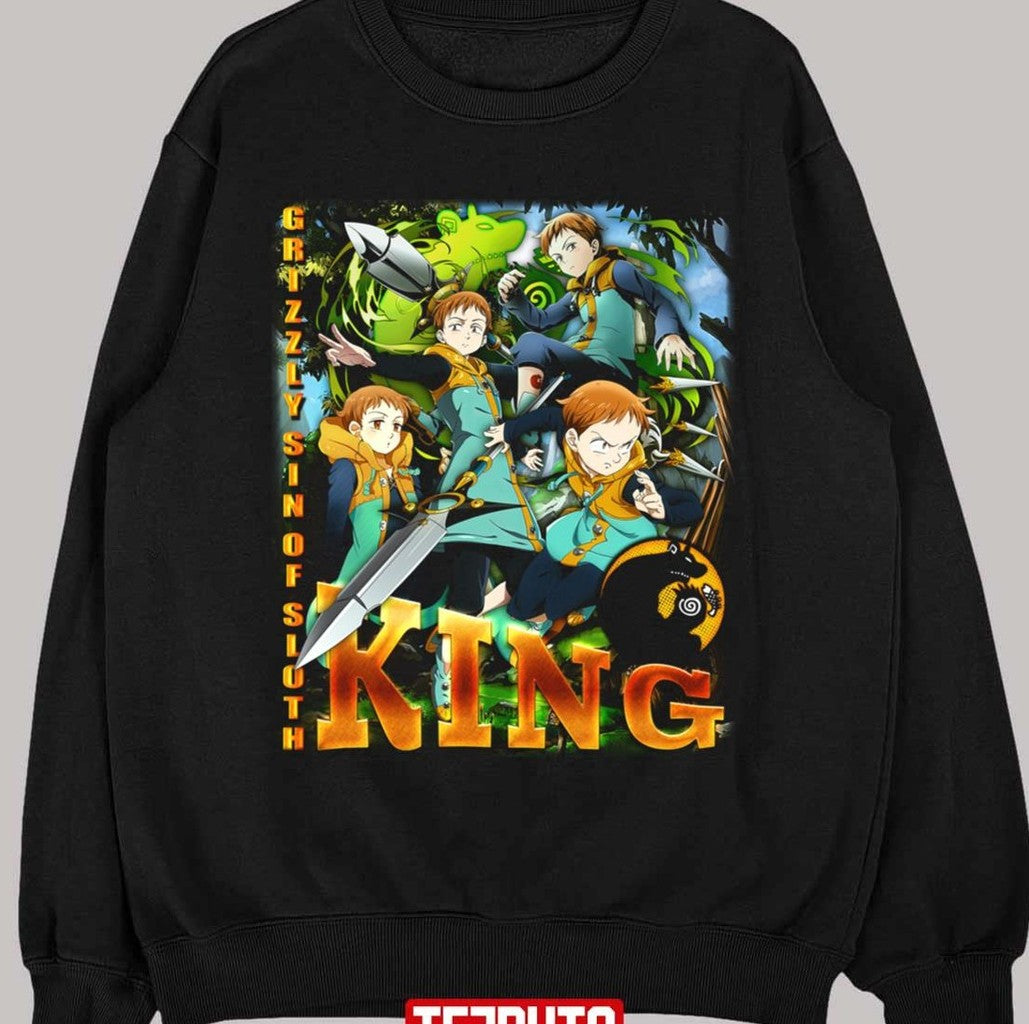 Character Nanatsu No Taizai Grizzly Sin Of Sloth The Seven Deadly Sins King 7 Deadly Sins Anime Unisex T-Shirt