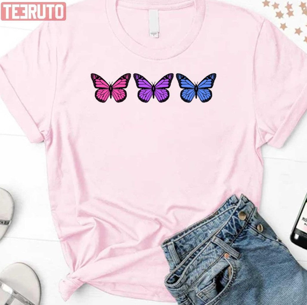 Butterflies For Bi Lgbtq Pride Month Unisex Sweatshirt