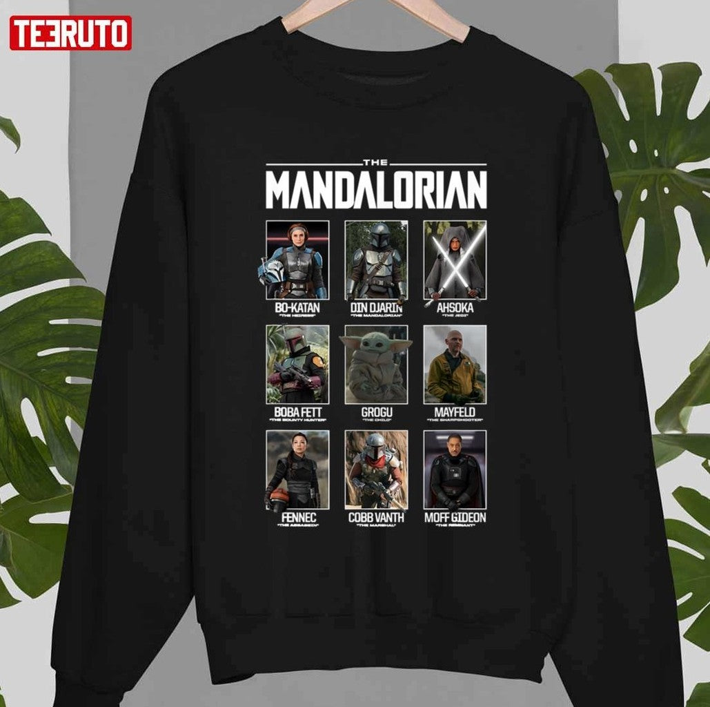 Character The Mandalorian Grid Star Wars Unisex T-Shirt