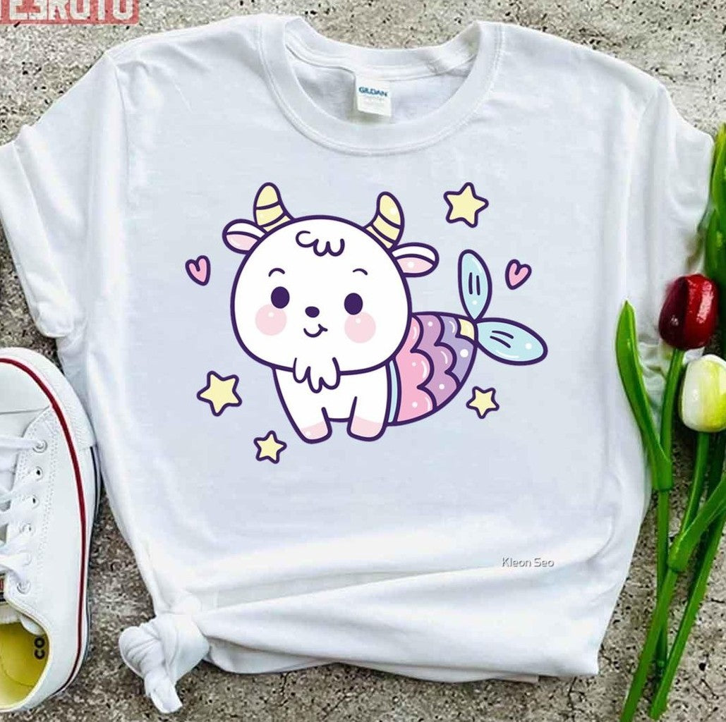 Cartoon Capricorn Cute Art Unisex T-Shirt