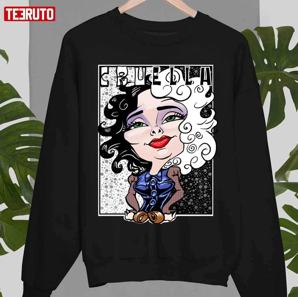 Chibi Cruella Lovely 101 Dalmatians Unisex Sweatshirt