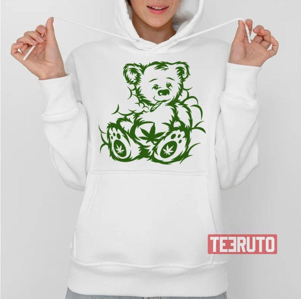 Cannabis Stoner Bear Smoking Bear Unisex T-Shirt