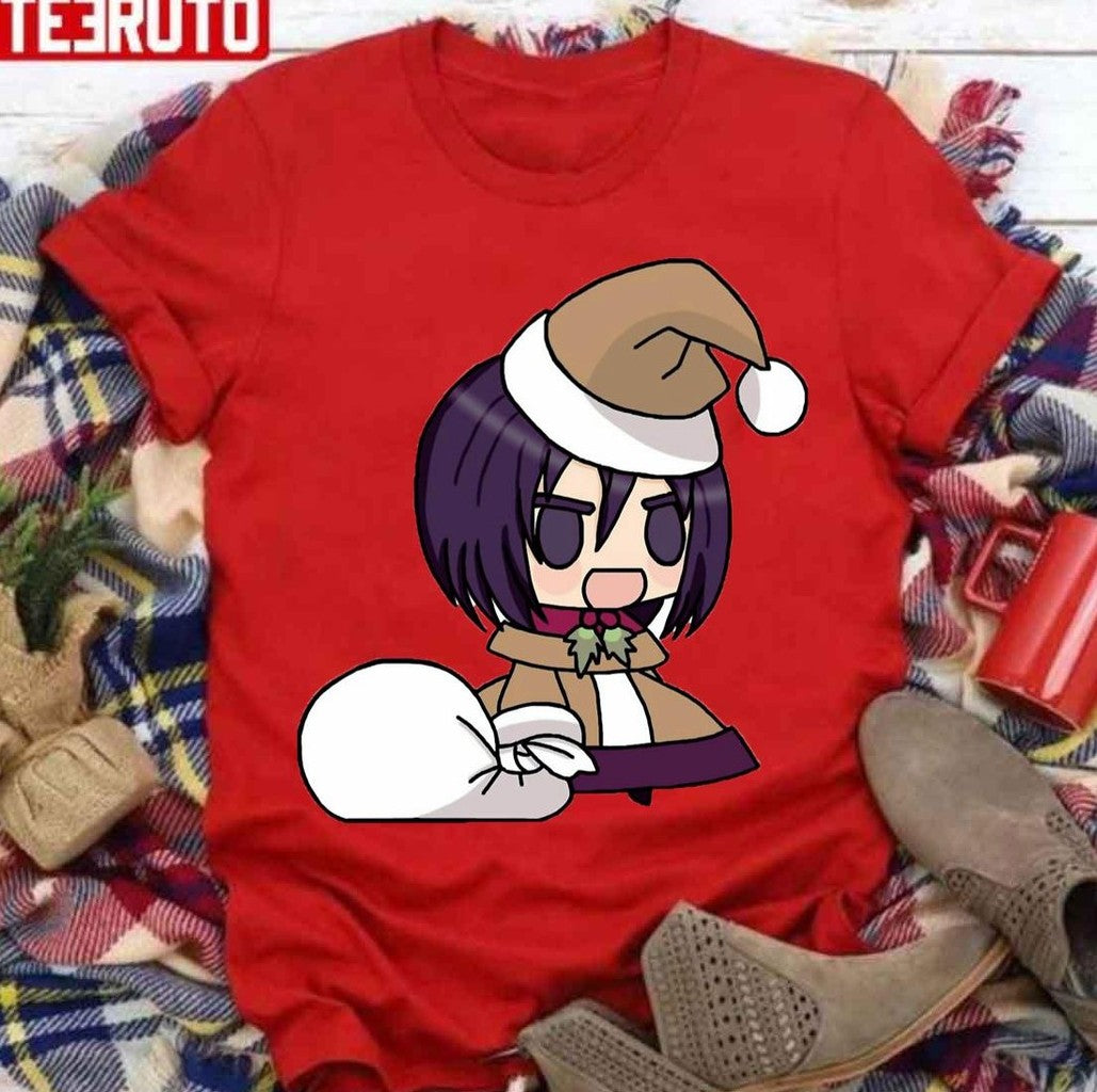 Chibi Merry Christmas From Mikasa Ackerman Attack On Titan Tshirt Unisex Sweatshirt