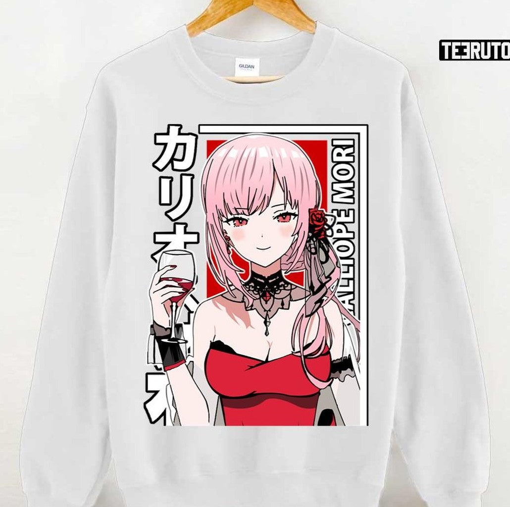 Calliope Mori Red Dress Hololive En Unisex Hoodie
