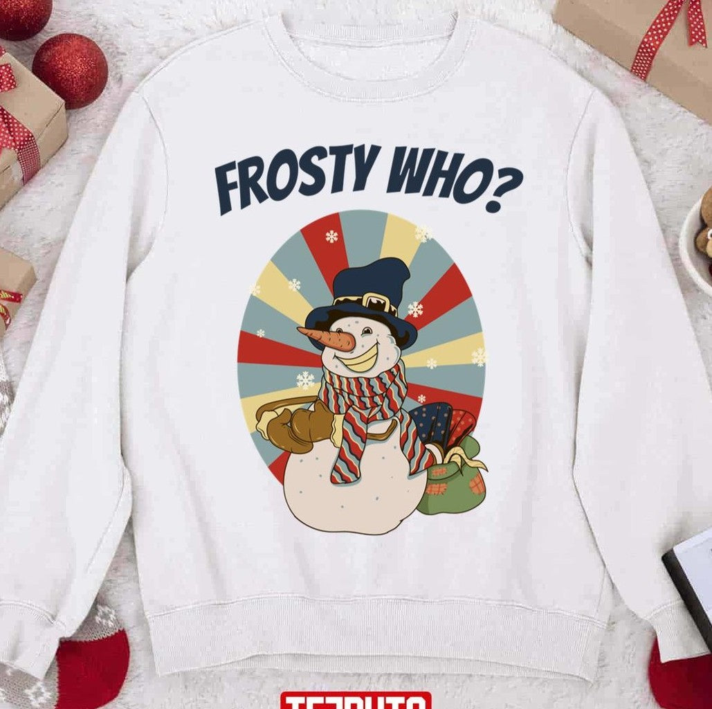 Carrot Nose Frosty Who Christmas Snowman Unisex Sweatshirt