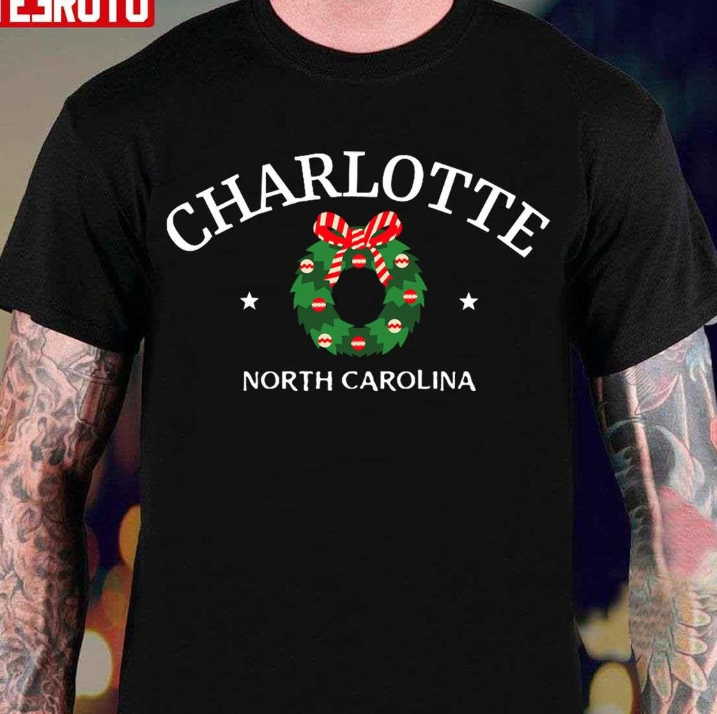 Charlotte North Carolina Christmas Unisex T-Shirt
