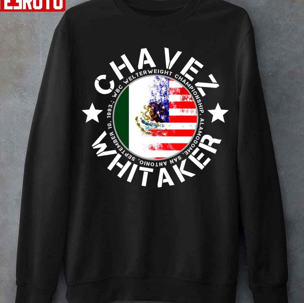 Chavez Vs Whitaker Boxing Match Round Design Unisex Hoodie